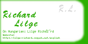 richard lilge business card